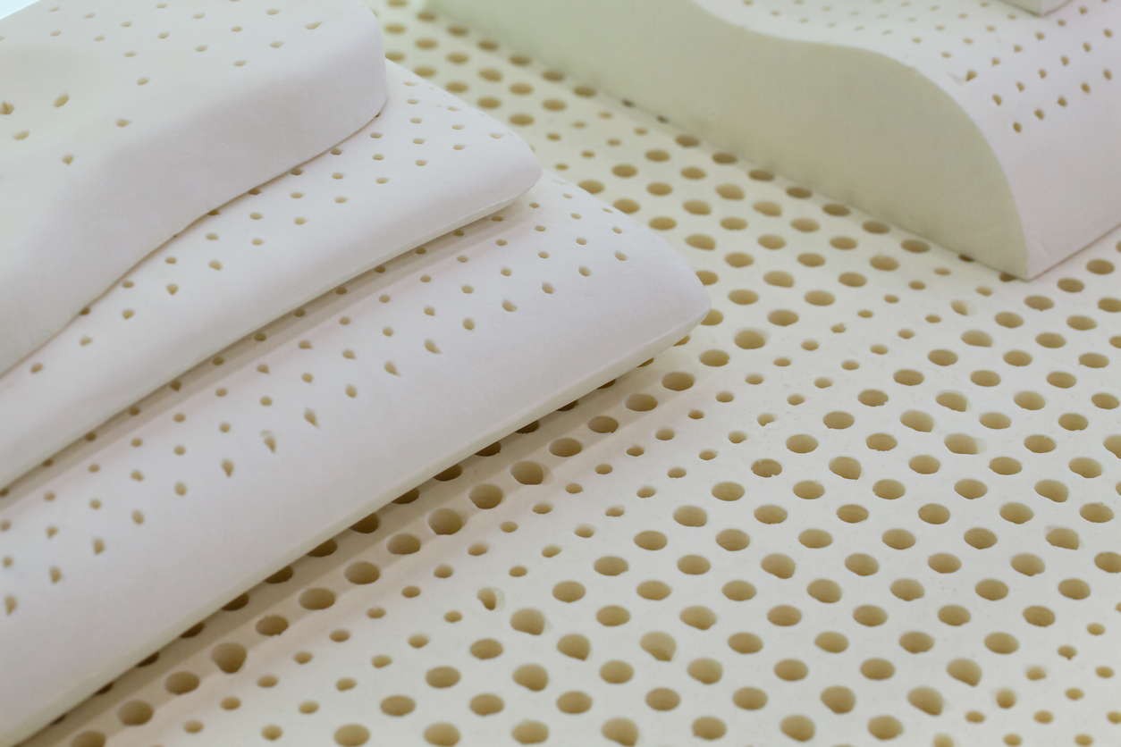 iStock Credit: lucky_spark An overhead view of various latex mattress materials